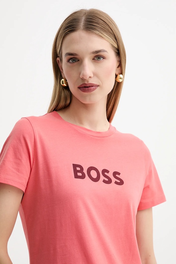 BOSS Orange tricou din bumbac BOSS ORANGE C_Elogo_5 portocaliu 50501139