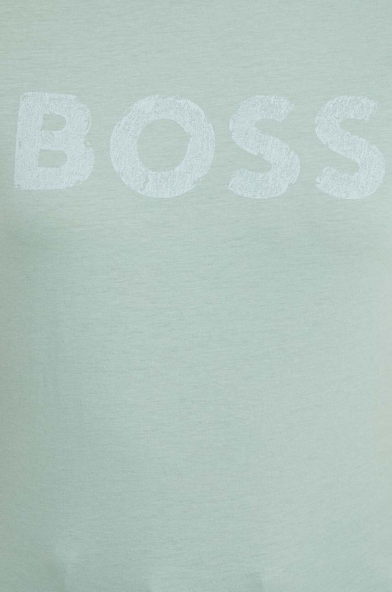 Bavlnené tričko BOSS Orange BOSS ORANGE C_Elogo_5 zelená 50501139
