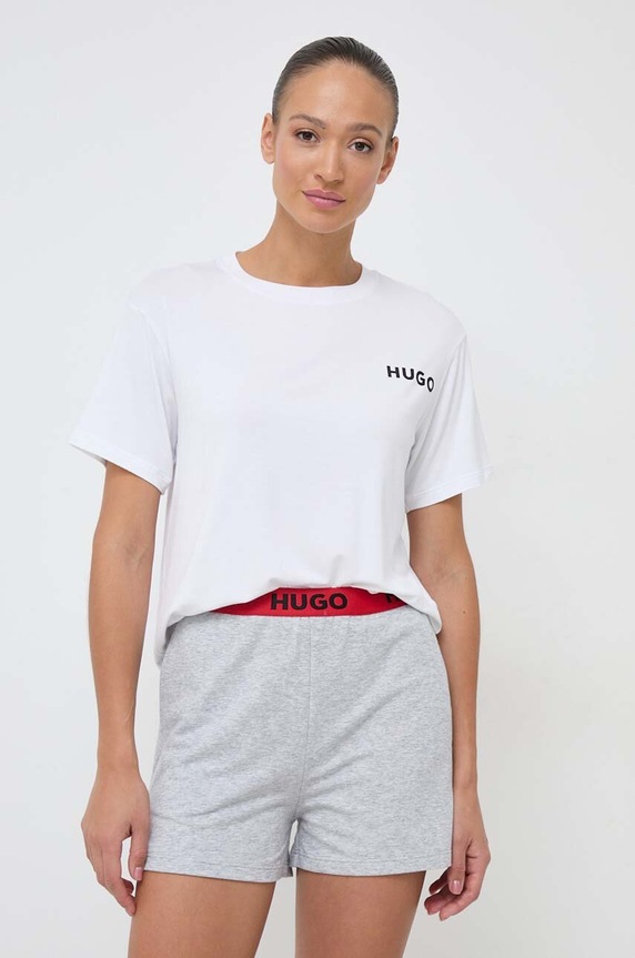 Tričko HUGO UNITE_T-SHIRT relaxed biela 50490707