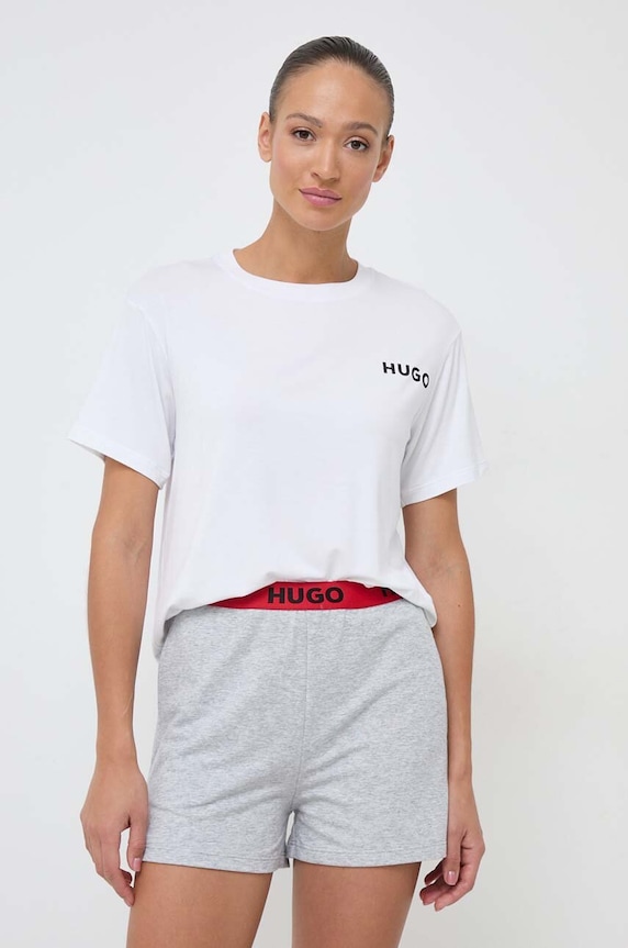Tričko HUGO UNITE_T-SHIRT relaxed biela 50490707