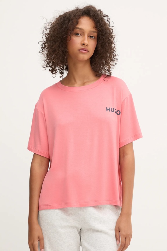 Tričko HUGO UNITE_T-SHIRT ružová 50490707