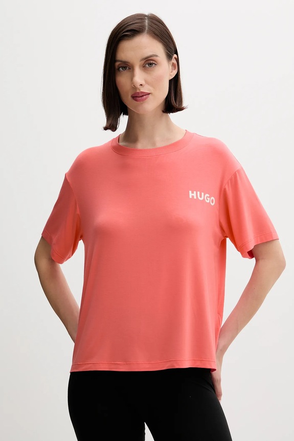 HUGO tricou lounge UNITE_T-SHIRT portocaliu 50490707