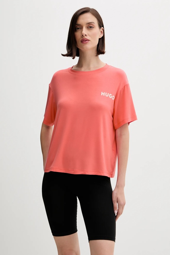 HUGO tricou lounge UNITE_T-SHIRT 50490707 portocaliu AA00