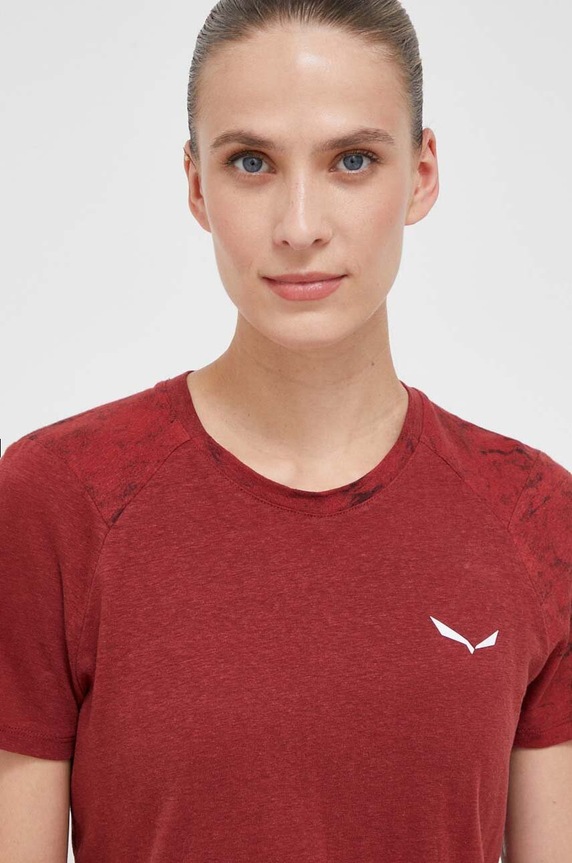 Salewa sportos póló Lavaredo Hemp burgundia 00.0000028549