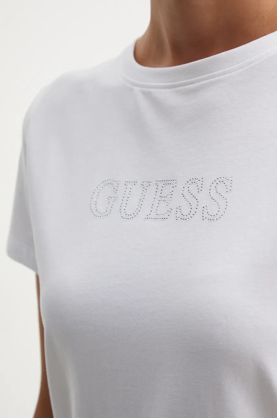 Guess дамски от памук с еластан BRIANA V3BI11.J1314 бял