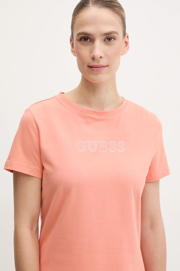 Guess de damă din bumbac cu elastan BRIANA portocaliu V3BI11.J1314