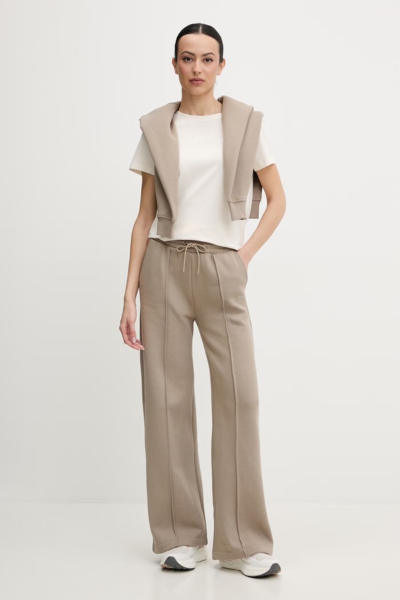 Guess de damă din bumbac cu elastan BRIANA V3BI11.J1314 bej SS26