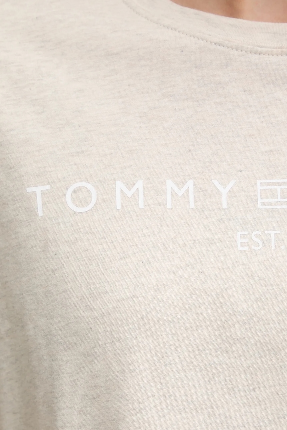 Tommy Hilfiger női pamut póló bézs WW0WW40276