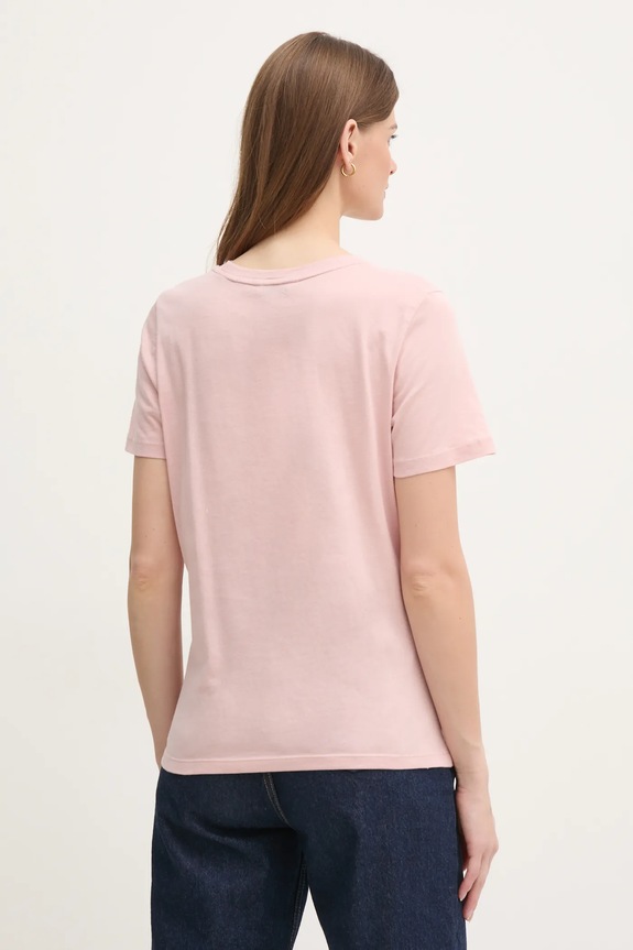 Odzież Tommy Hilfiger T-shirt damski bawełniany WW0WW40276 różowy