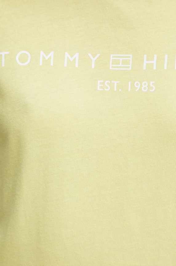 Tommy Hilfiger kratka majica ženska bombažna WW0WW40276 rumena