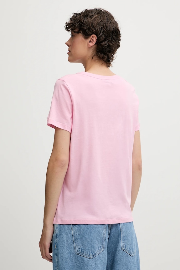 Tommy Hilfiger majica za žene od pamuka WW0WW40276 roza SS26