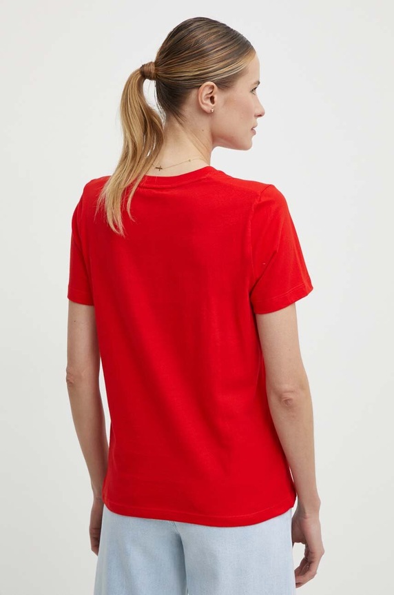 Tommy Hilfiger női pamut póló WW0WW40276 piros SS26