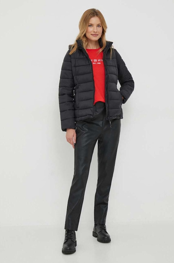 Tommy Hilfiger t-shirt da donna in cotone WW0WW40276 rosso SS26