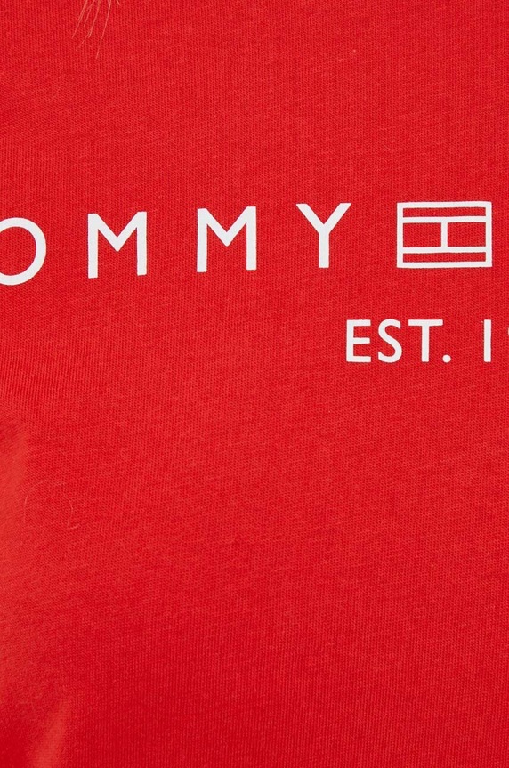 Tommy Hilfiger t-shirt da donna in cotone WW0WW40276 rosso