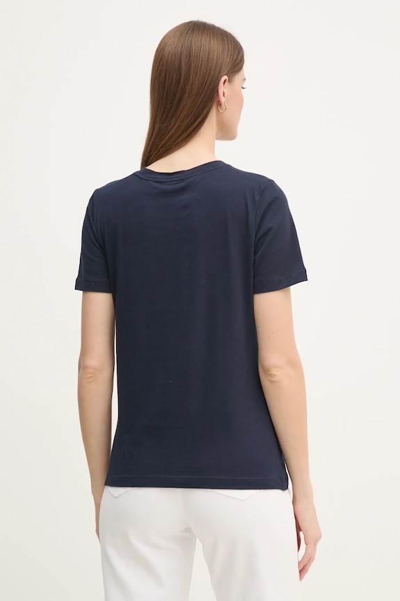Abbigliamento Tommy Hilfiger t-shirt da donna in cotone WW0WW40276 blu navy