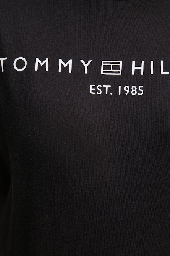 Tommy Hilfiger T-shirt damski bawełniany WW0WW40276 czarny