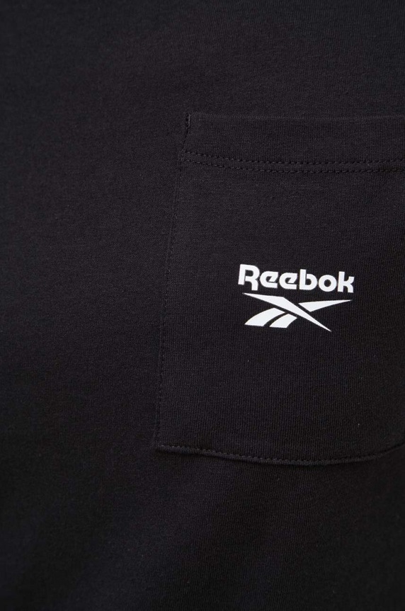 Reebok pamut póló IDENTITY 100031101 fekete