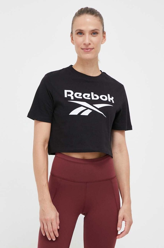 Reebok t-shirt IDENTITY z elastanem czarny 100034775