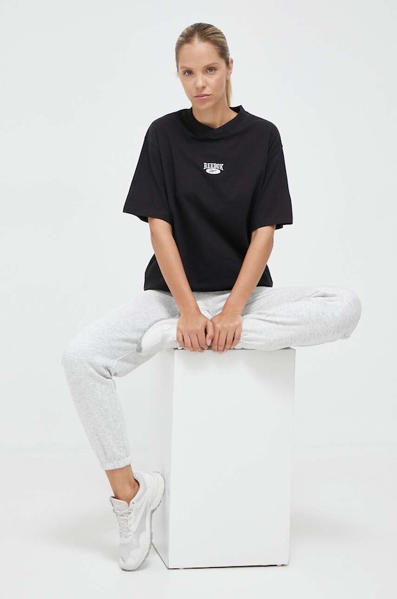 Reebok Classic pamut póló ARCHIVE ESSENTIALS 100036332 fekete AW23