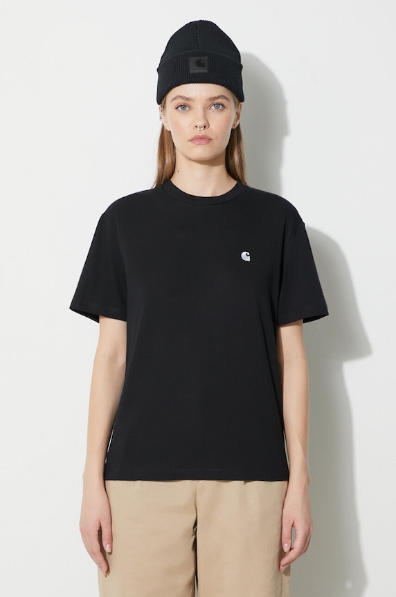 Carhartt WIP cotton t-shirt plain black I032206.0M4XX