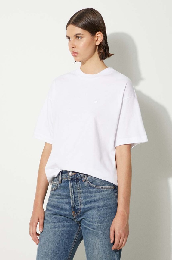 Хлопковая футболка Carhartt WIP белый I030656.02XX