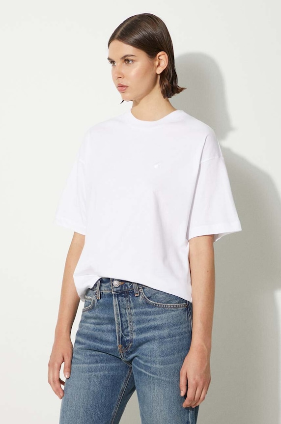Хлопковая футболка Carhartt WIP белый I030656.02XX