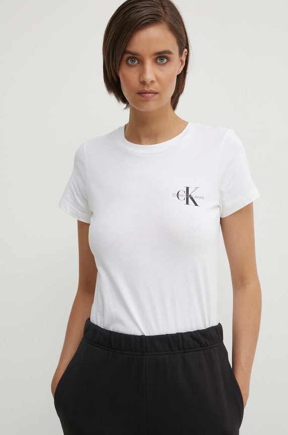 Βαμβακερό μπλουζάκι Calvin Klein Jeans 2-pack J20J219734 μαύρο SS25