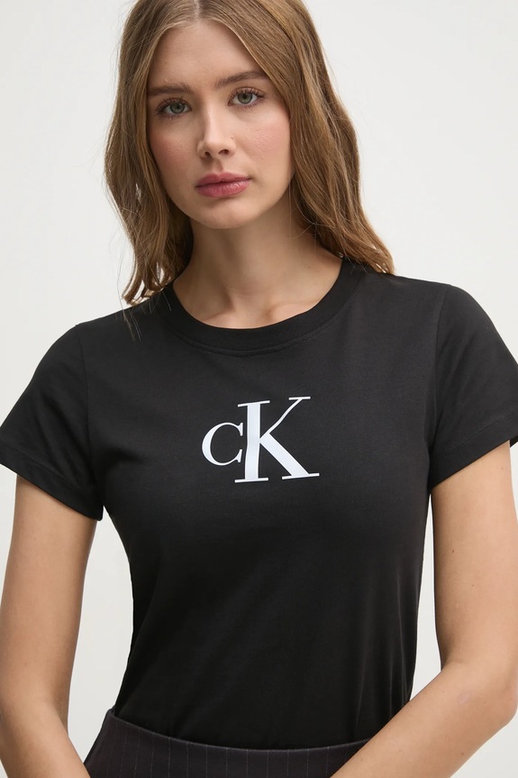 Calvin Klein Jeans t-shirt in cotone nero J20J222343