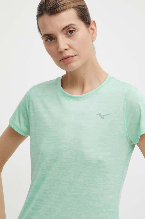 Mizuno t-shirt do biegania Impulse core zielony J2GAA721