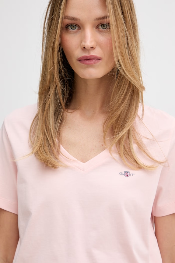 Gant T-shirt damski bawełniany różowy 4200750