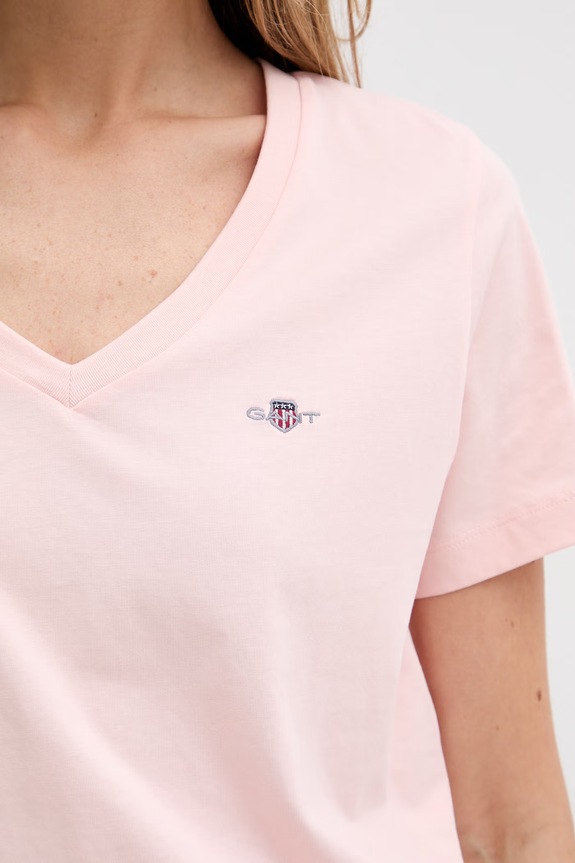 Gant T-shirt damski bawełniany 4200750 różowy