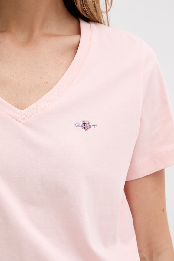 Gant T-shirt damski bawełniany 4200750 różowy