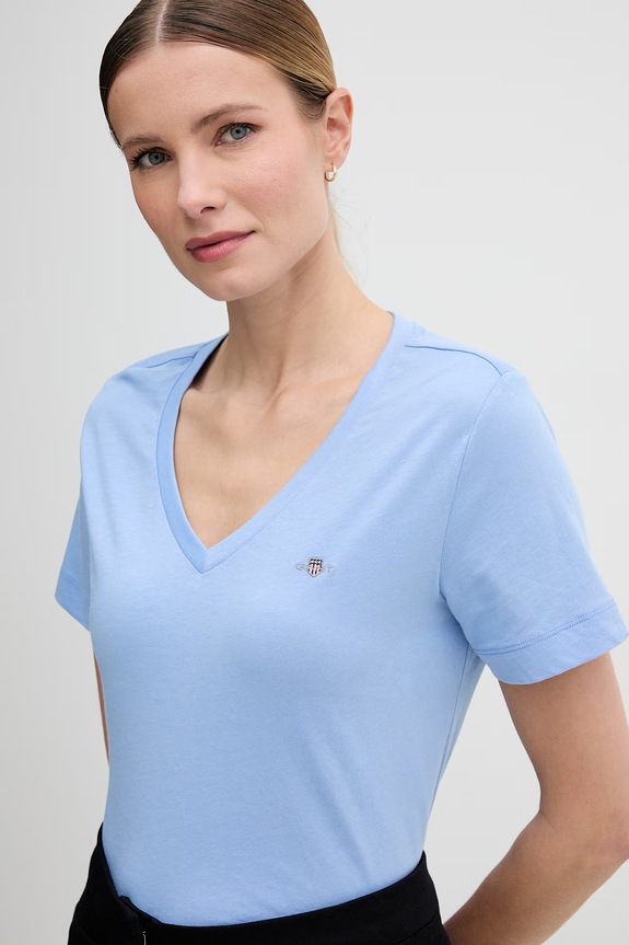 Gant t-shirt bawełniany niebieski 4200750