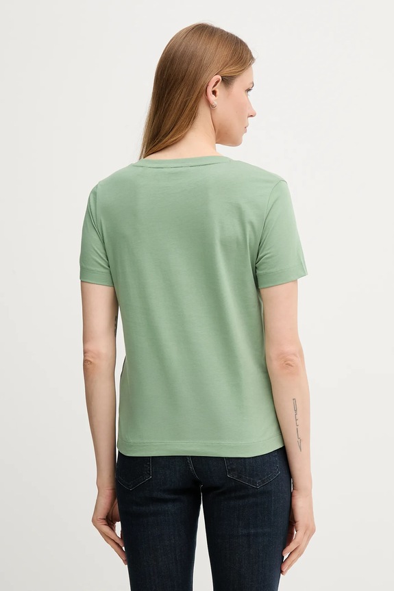 Ρούχα Gant t-shirt γυναικείο βαμβακερό 4200750 πράσινο