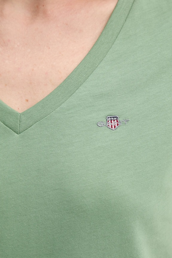 Gant t-shirt γυναικείο βαμβακερό 4200750 πράσινο