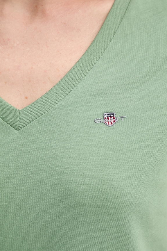 Gant t-shirt γυναικείο βαμβακερό 4200750 πράσινο