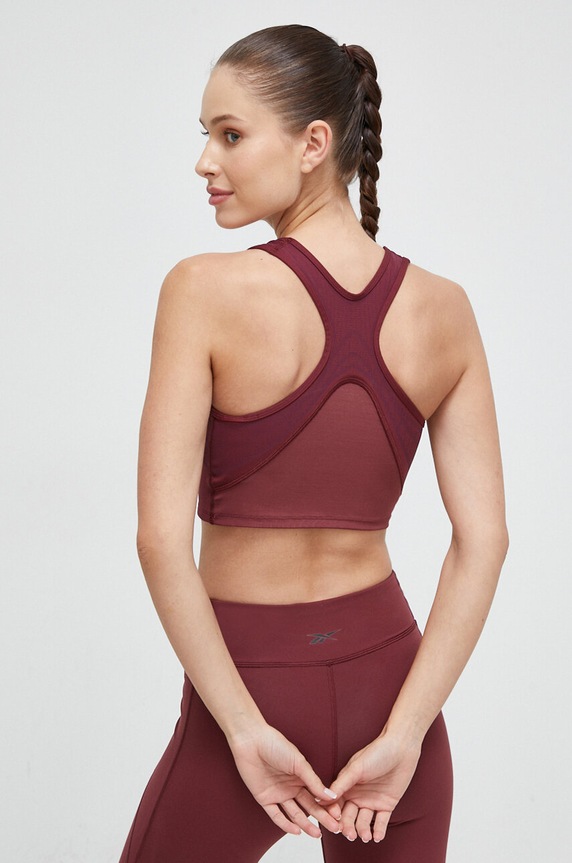 Odzież Reebok top treningowy Lux Perform 100035420 bordowy