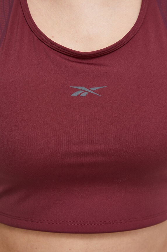 Reebok top treningowy Lux Perform 100035420 bordowy
