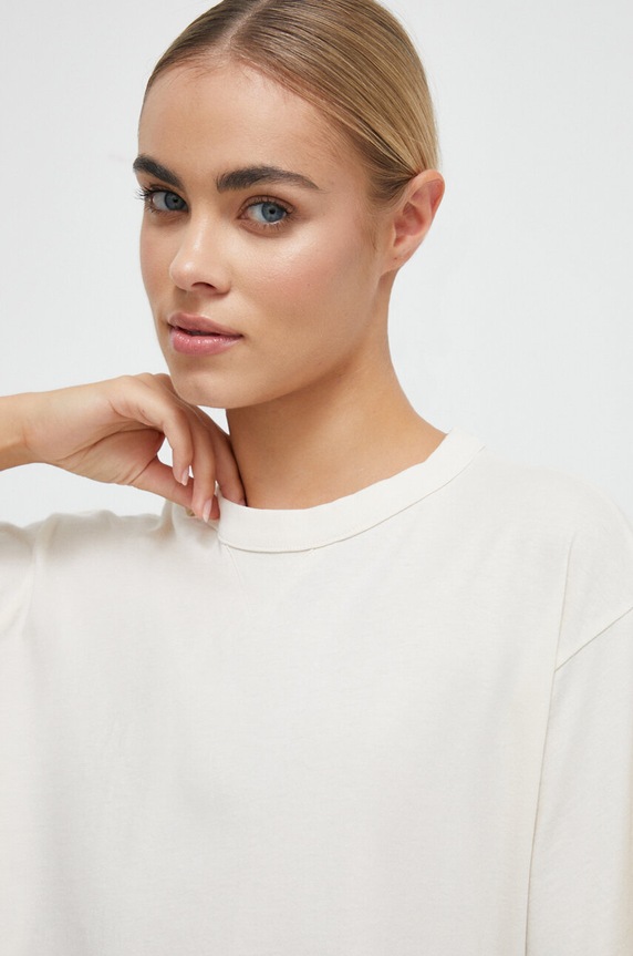 Reebok Classic t-shirt bawełniany 100036484 beżowy AW23