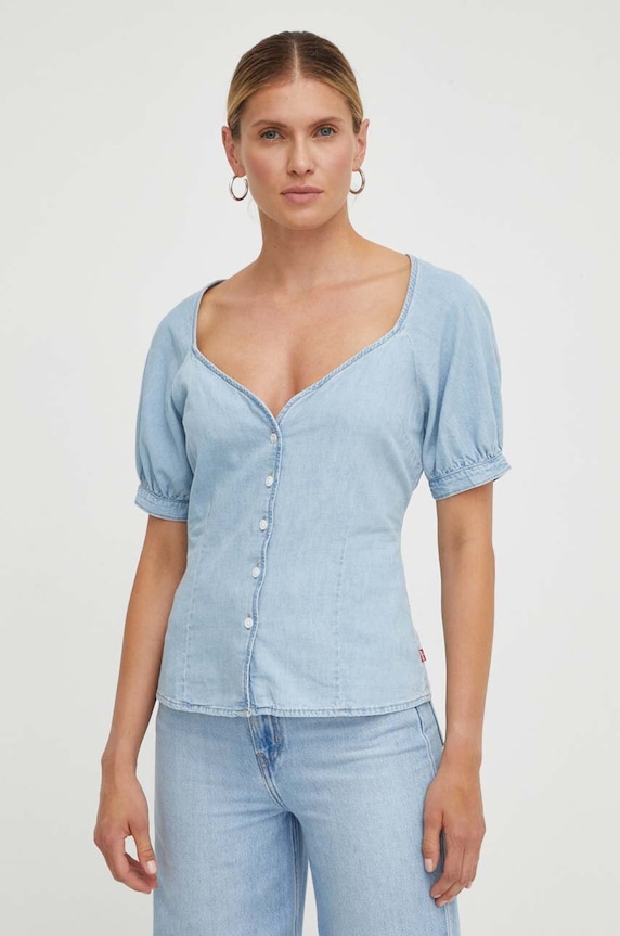 Levi's koszula jeansowa niebieski A5947.0002