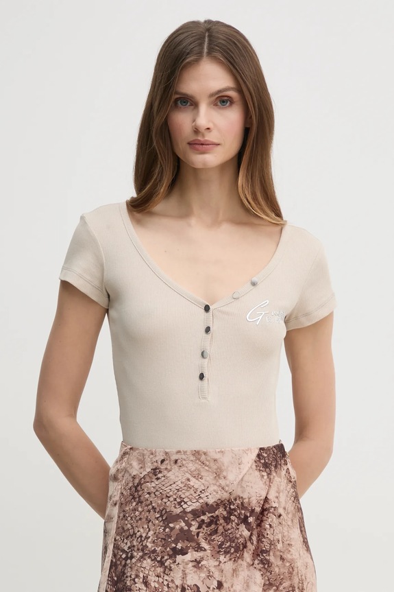 Tričko Guess béžová W4RP47.K1814