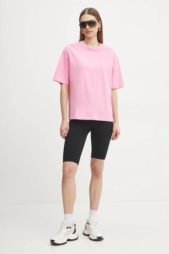 La Mania t-shirt bawełniany MELANIE różowy AA00