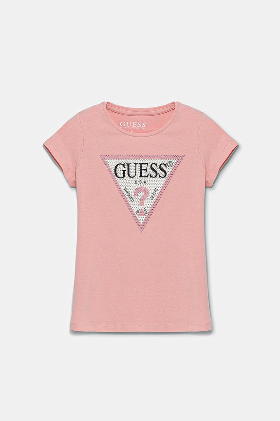 Detské tričko Guess s elastanom ružová J2YI51.K6YW1.9BYX