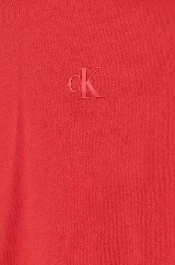 Dziewczynka Calvin Klein Jeans t-shirt bawełniany IG0IG02136.9BYX czerwony