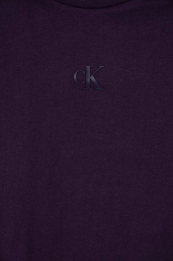 Calvin Klein Jeans pamut póló IG0IG02136.9BYX burgundia AW23