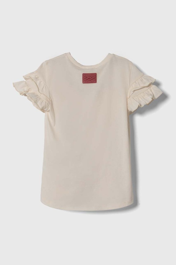 Dětské bavlněné tričko United Colors of Benetton 3096G10CA.P.SEASONAL béžová AW23
