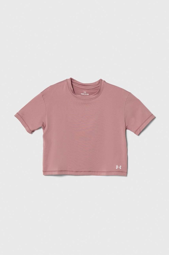Under Armour t-shirt dziecięcy Motion SS z elastanem różowy 1379987