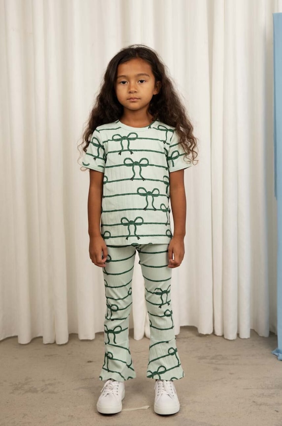 Mini Rodini t-shirt dziecięcy z elastanem zielony 2362011875