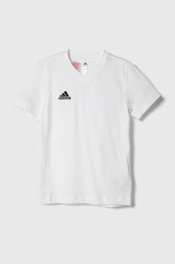 Detské bavlnené tričko adidas Performance ENT22 TEE Y bavlna biela HC0447