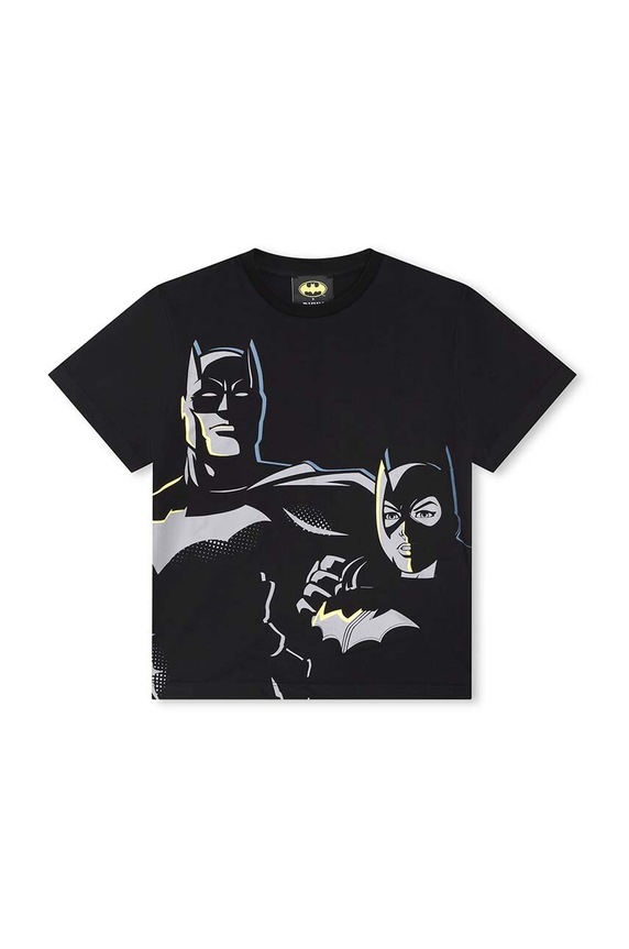 Dkny t-shirt bawełniany dziecięcy D55009.114.150 czarny AW23
